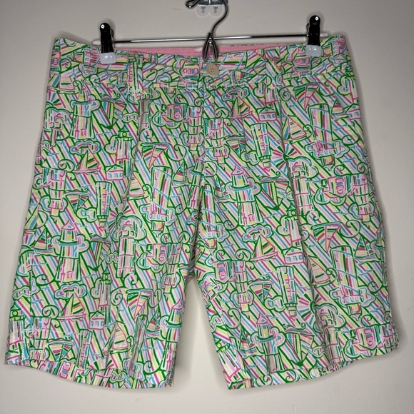 LILLY PULITZER Colorful Print Resort Fit Summer Beach Bermuda 9.5” Inseam Shorts - Picture 8 of 13